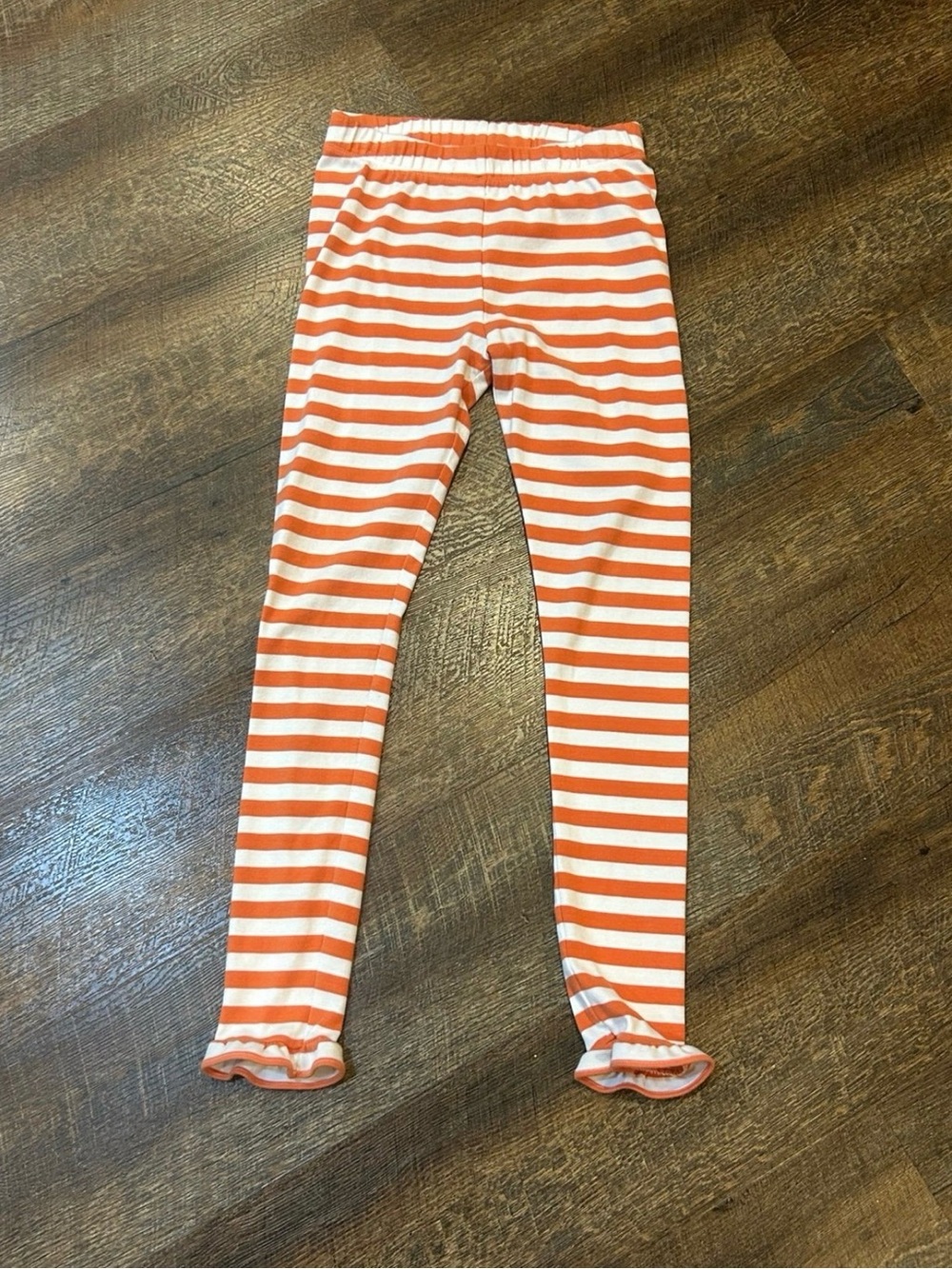 Gymboree Orange & White Striped Girls' Leggings